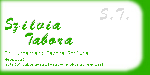 szilvia tabora business card